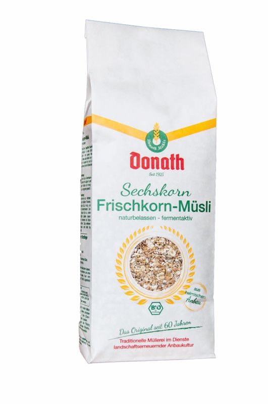 Donath Muhle Sechskorn Frischkorn Musli 750g Reformhausshop24 De